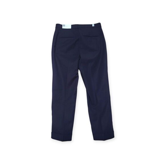 Ann Taylor THE ANKLE High Rise Cuffed Pant Slim Leg Navy Sz. 8 Career Preppy New - Picture 9 of 9